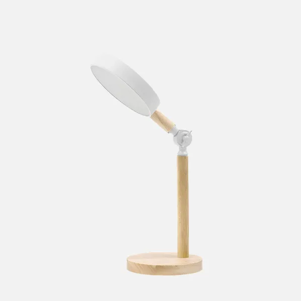 Desk lamp Pontica 15w 3000-4000-6000k White/beech 1125lm Articulated 48x15x15cm