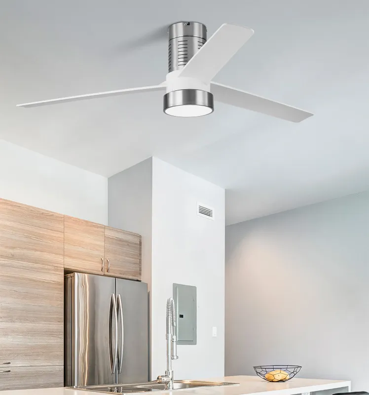 Ventilador Dc Teo 24w 2950lm Niquel 3Asp Blancas 32x139d 3000-4000-6000k C/remoto, Memoria Y Temporizador