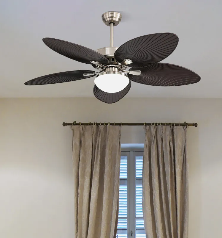 Ventilador  Dc Borasco 24w Niq/marron 5 Asp.6 Vel 132d 2950lm Remoto.memor.y Temp.3000-4000-6000k