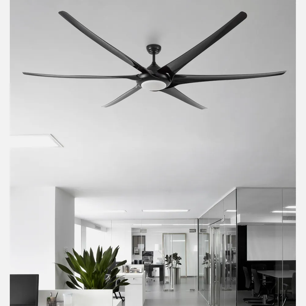 Ventilador 24w Dc Moncayo Negro 6 Aspas 6 Velocidades 254d C/remoto Memoria 3 Temperaturas 2850 Lm