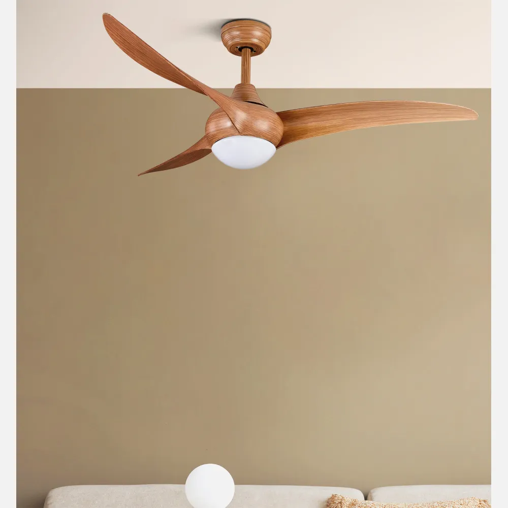 Ventilador Dc Canea 24w Marron 3 Aspas 6 Velocidades 134d 3000-4500-6000k C/remoto, Memoria Y Temporizador 2424lm