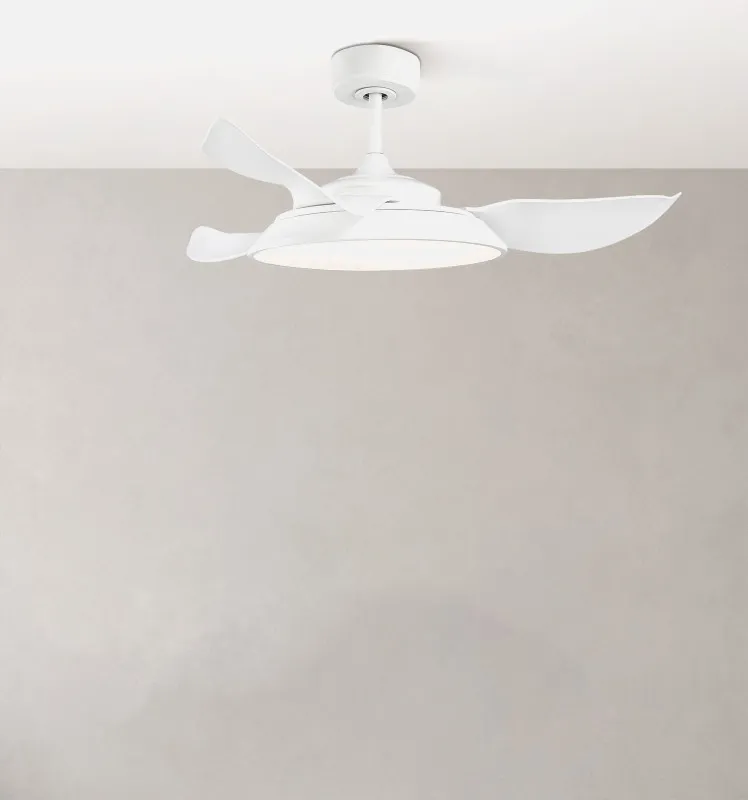 Ventilador Dc Sierra 40w Blanco 3 Aspas 107d 4400lm 6vel 3000-4000-6500k Remoto,memoria,temporizador