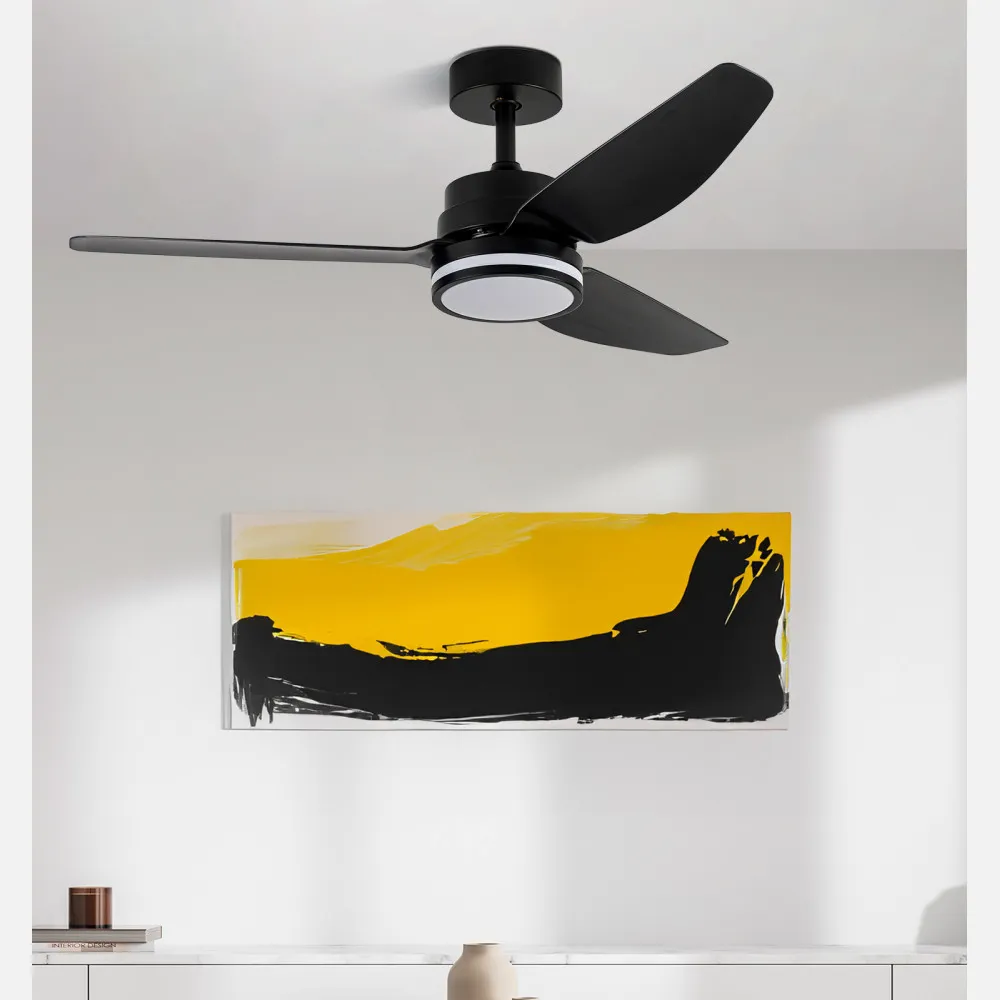 Ventilador Dc Jarama 20w Negro 3asp.6velocidades 3000-4000-6500k 2350lm Remoto,memoria,temperatura 112d