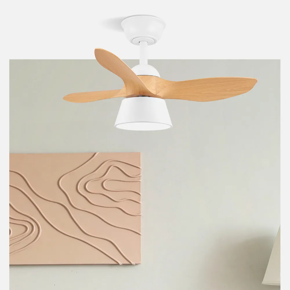 Ventilador Dc Cubico 36w 2680lm Blan/haya 3asp 82d  3000k,4500k,6000k,remoto+tempor+memoria