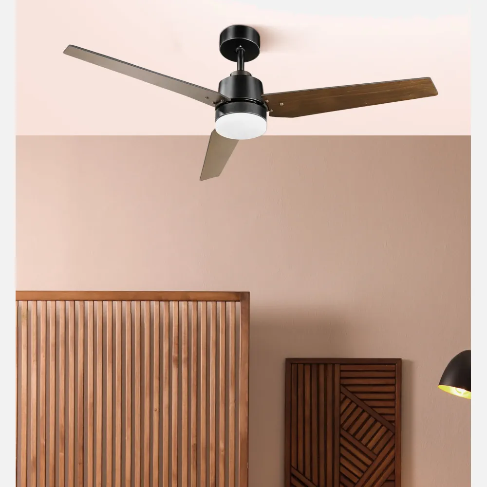 Ventilador Dc Captus 22w Blanco 3aspas Blanco/haya 132d Reg. Intensidad 2180lm 3000k,4000k,6000k Remoto+temporizador+memoria