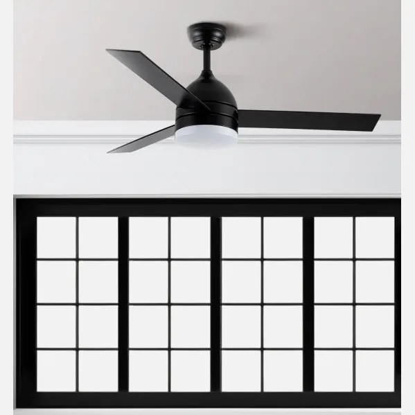 Ventilador Dc Legio 26w Negro 3aspas negro/roble 107d 2950lm 3000-4000-6000k Remoto+memoria+temporizador