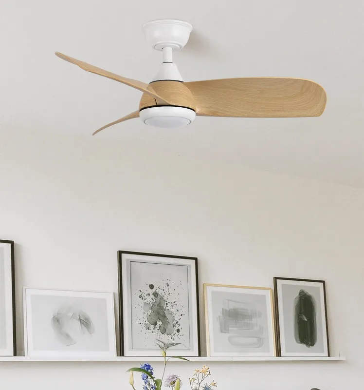 Ventilador Dc Atomo 24w Blanco 3aspas haya 91d 2640l 6vel 3000k,4000k,6000k Remoto+memoria+temporizador
