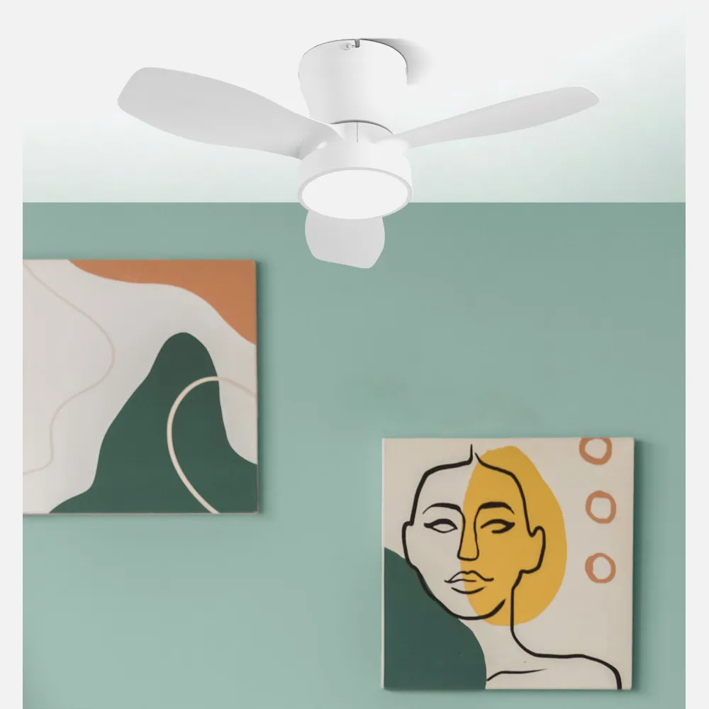 Ventilador Dc Piton 24w 2160lm Blanco 3asp 3velocidades 62d  3000-4000-6500k,remoto+reg.intensidad+temporizador