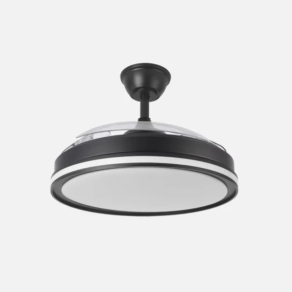 Ventilador Dc 59+7w Cacique Negro 3asp 107d 6980lm 3000-4500-6500k+rgb Remo+r.int+memo+temp