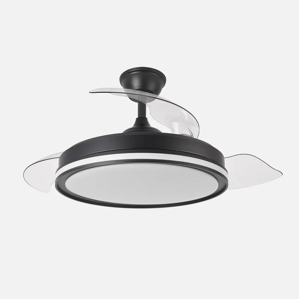 Ventilador Dc 59+7w Cacique Negro 3asp 107d 6980lm 3000-4500-6500k+rgb Remo+r.int+memo+temp