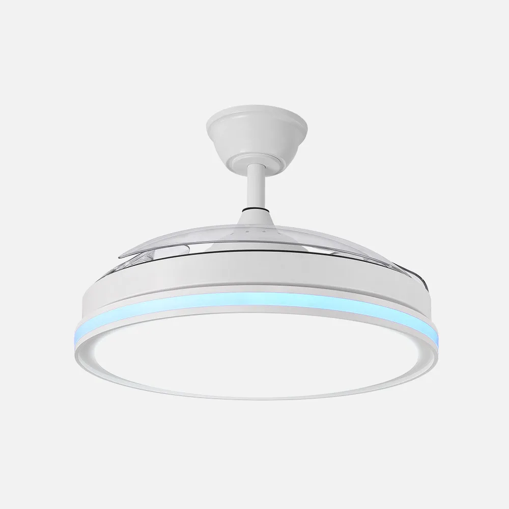 Ventilador Dc 59+7w Cacique Blanco 3asp 107d 6980l 3000-4500-6500k+rgb Remo+r.int+memo+temp