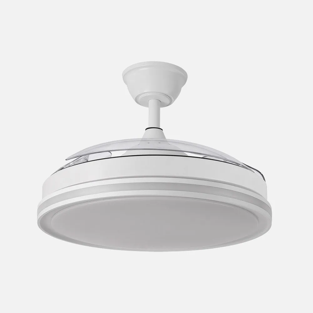 Ventilador Dc 59+7w Cacique Blanco 3asp 107d 6980l 3000-4500-6500k+rgb Remo+r.int+memo+temp