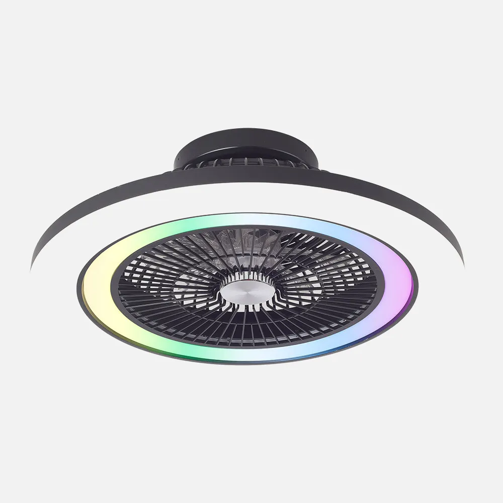 246192509 - Fan Dc 50+7w Antartida Black 5asp 58d 5400lm 3000-4500-6500k+rgb Remo+r.Intensity+memory+timer