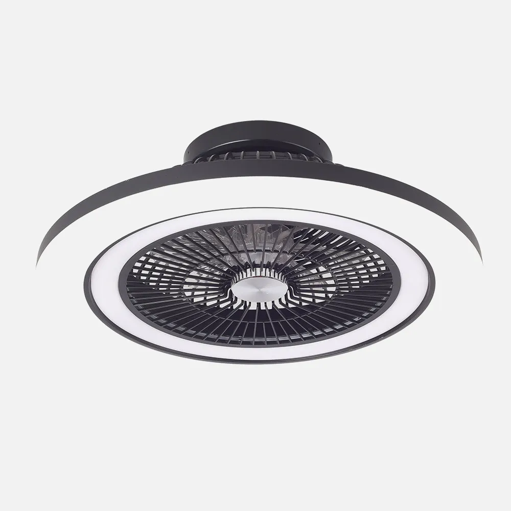 Ventilador Dc 50+7w Antartida Negro 5asp 58d 5400lm 3000-4500-6500k+rgb Remo+r.intensidad+memoria+temporizador