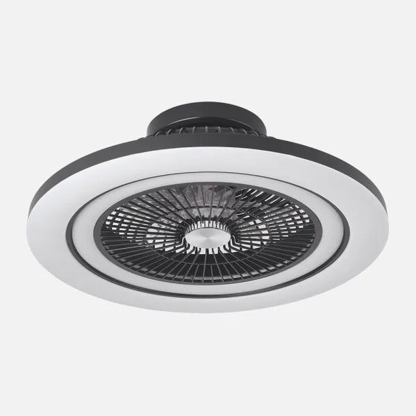 Ventilador Dc 50+7w Antartida Negro 5asp 58d 5400lm 3000-4500-6500k+rgb Remo+r.intensidad+memoria+temporizador