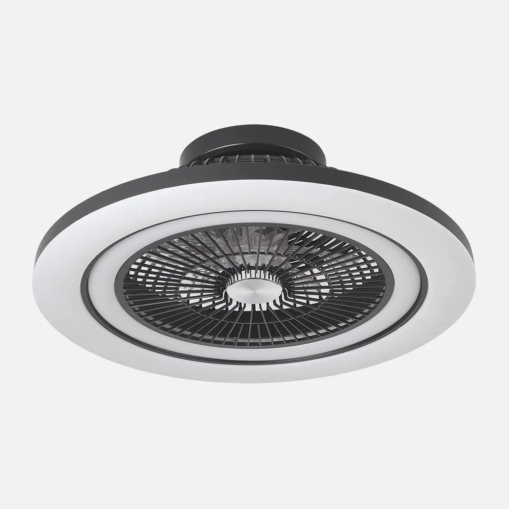 Ventilador Dc 50+7w Antartida Negro 5asp 58d 5400lm 3000-4500-6500k+rgb Remo+r.intensidad+memoria+temporizador