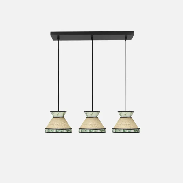 Batten light Constantinopla 3xe27 Beige/green Regx68x20cm