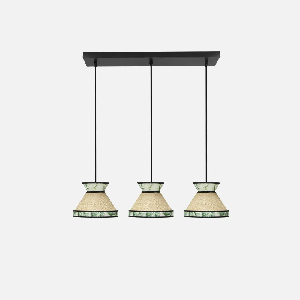 248893106 - Regleta Constantinopla 3xe27 Beis/verde Regx68x20cm