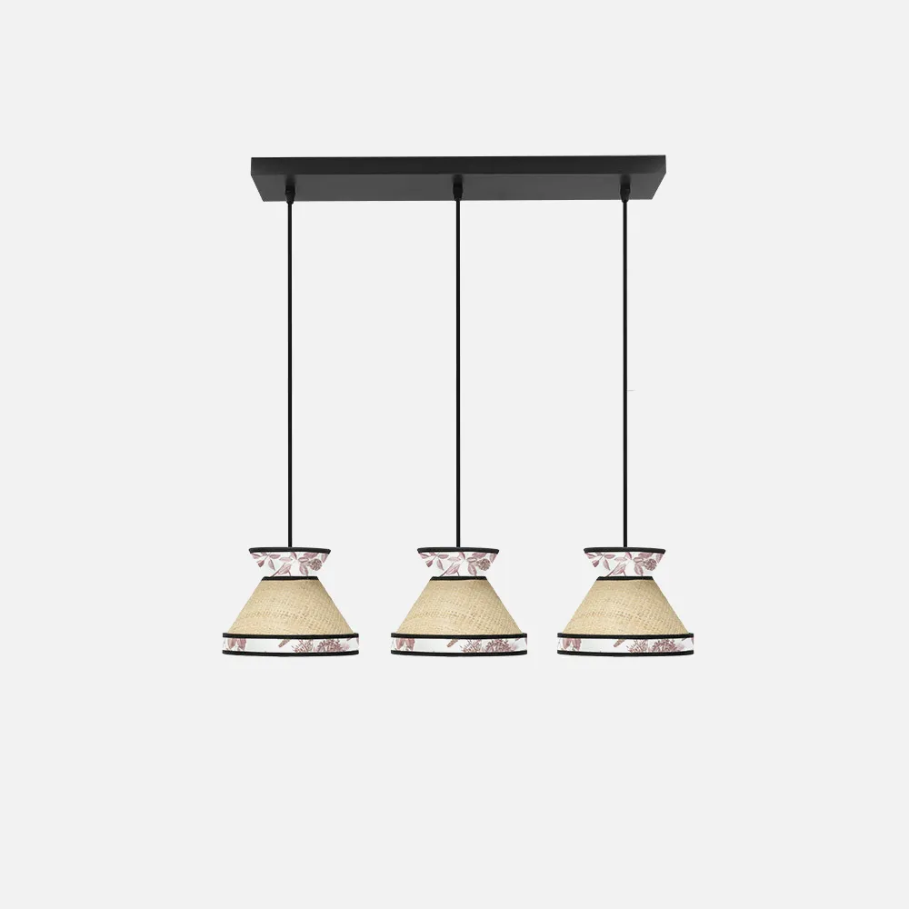 248893107 - Batten light Constantinopla 3xe27 Beige/red Regx68x20cm