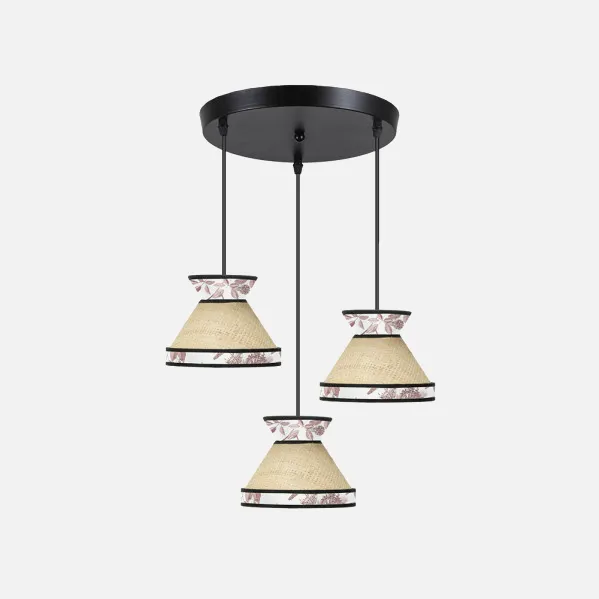 Ceiling light Constantinopla 3xe27 Beige/red Regx35x35cm