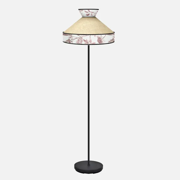 Pie Salon Constantinopla 1xe27 Beis/rojo 156x40x40cm