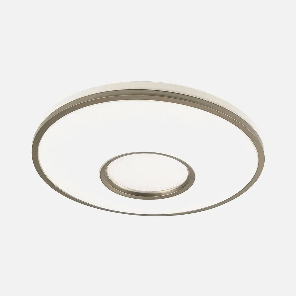245384514 - Plafon Perote 60w 3000-4000-6500k Blanco/Cuero 5880lm 8x49x49cm C/remoto Y Reg.intensidad
