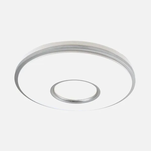 Plafon Perote 60w 3000-4000-6500k Blanco/Plata 5880lm 8x49x49cm C/remoto Y Reg.intensidad