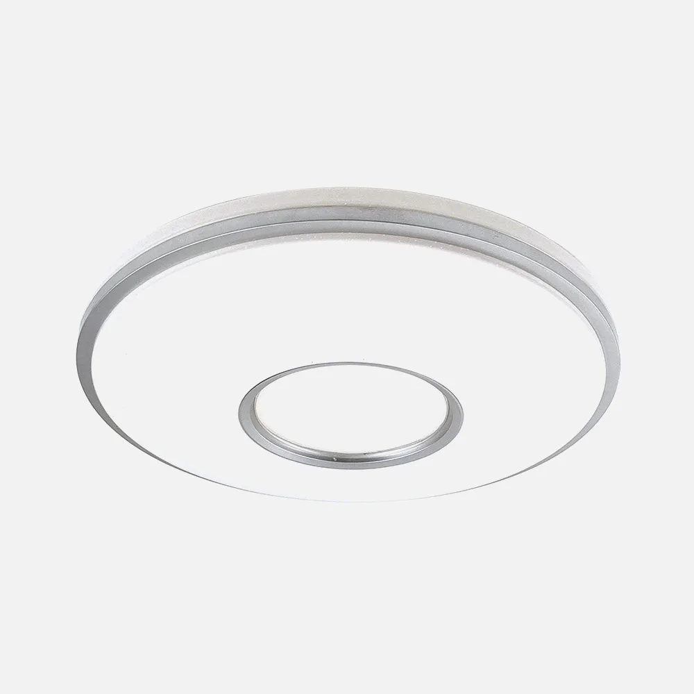 245383510 - Plafon Perote 36w 3000-4000-6500k Blanco/Plata 3528lm 7,5x39x39cm C/remoto Y Reg.intensidad