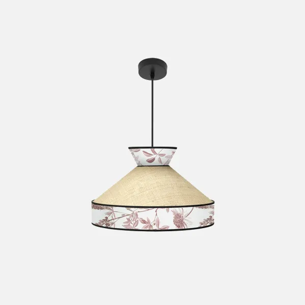 Colgante Constantinopla 1xe27 Beis/rojo Regx40x40cm