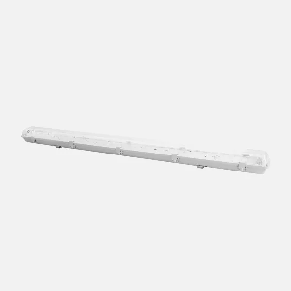Pantalla Estanca Basik  Para Led 2xt8 120cm  Gris C/reflector Blanco 9x127x10,5cm