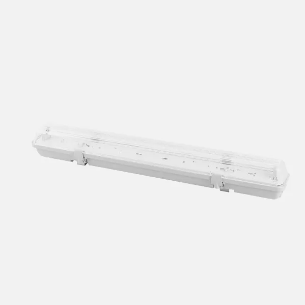 Pantalla Estanca Basik  Para Led 1xt8 60cm Ip65  Gris C/reflector Blanco 9,5x66x8,3cm