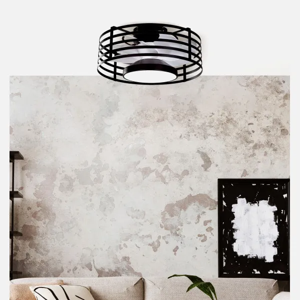Fan 22w Dc Xaloc Black 7Sails Whites 6vel  3000-4000-6500 28x57,8x57,8cm C/remote, Memory And Timer
