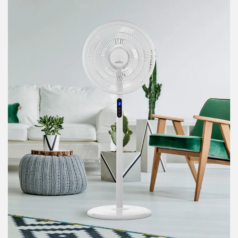 Ventilador De Pie Icono Blanc 3vel 45w  119x44x40 Cm Oscilante 5asp.c/ Remoto,temporizador