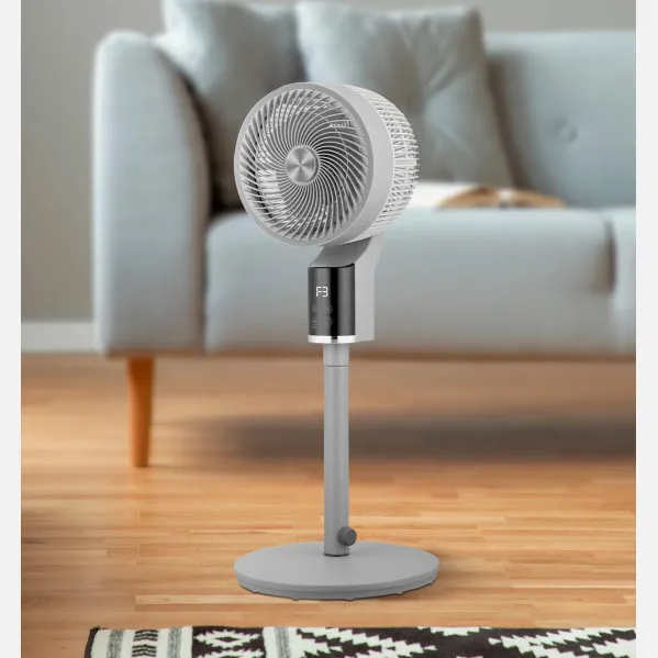 Fan Of Foot Persa Grey/chrome 50w 3vel Regx33x33cm Oscillating, Display, Remote And Timer