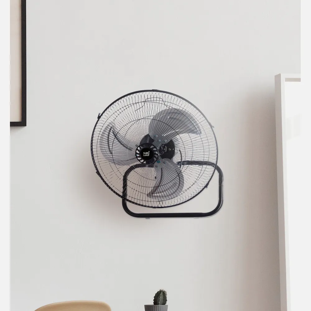 Ventilador 3 En 1 Recio Negro 50 D 3 Vel. 70w  3 Aspas Aluminio En Plata Oscilante