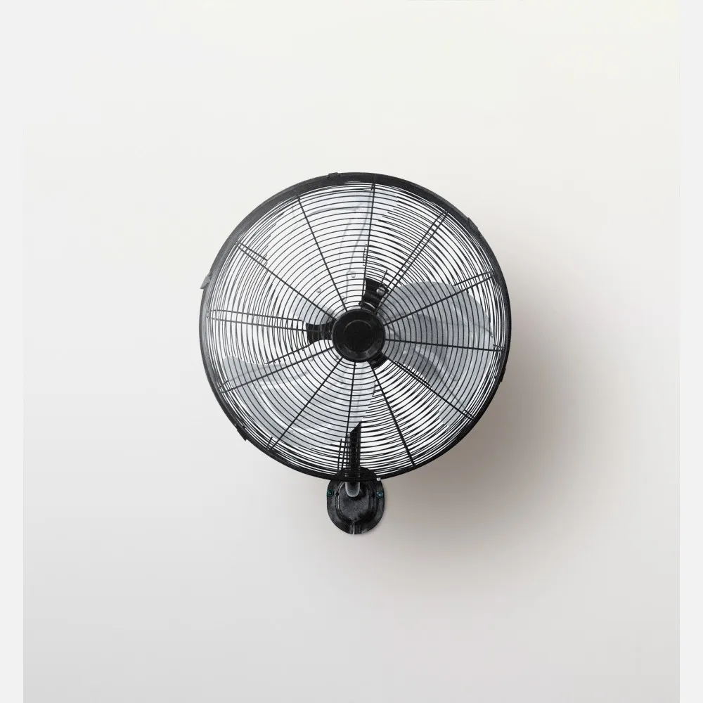 Ventilador Pared Arrecife 90w Negro/plata 45d  3 Velocidades Orientable Y Oscilante