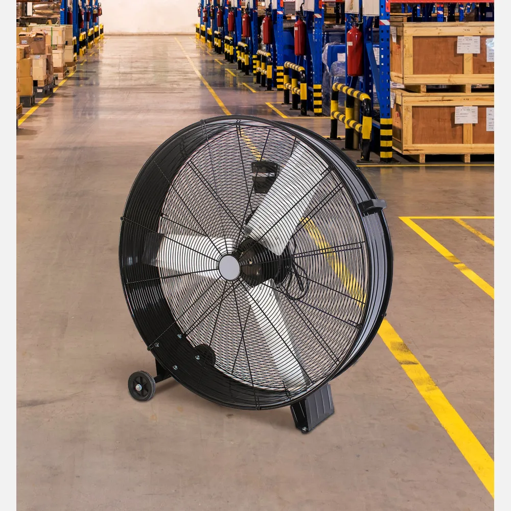 Ventilador Industrial Maximum 630w Negro 97,6d 2 Velocid.3asp.alum.ruedas 100x97,6x42cm