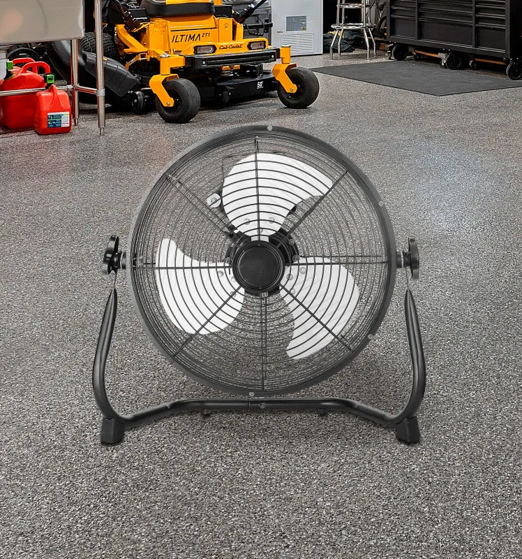 Ventilador Industrial Midas 120w Negro/cromo 55d  3 Velocidades,orientable 59x62x22 Cm