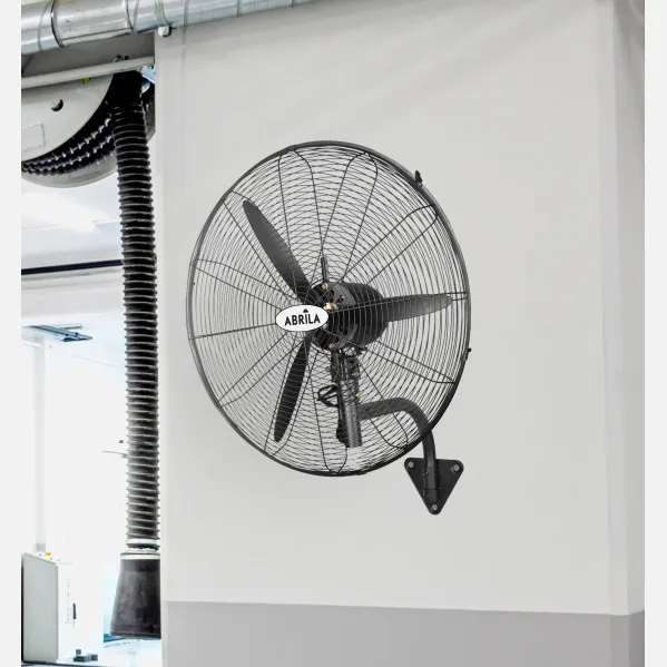 Ventilador Pared Indust.borrasca Negro 3velocidades 280w 3 Aspas Fijo Y Rotatorio 90x81x30cm