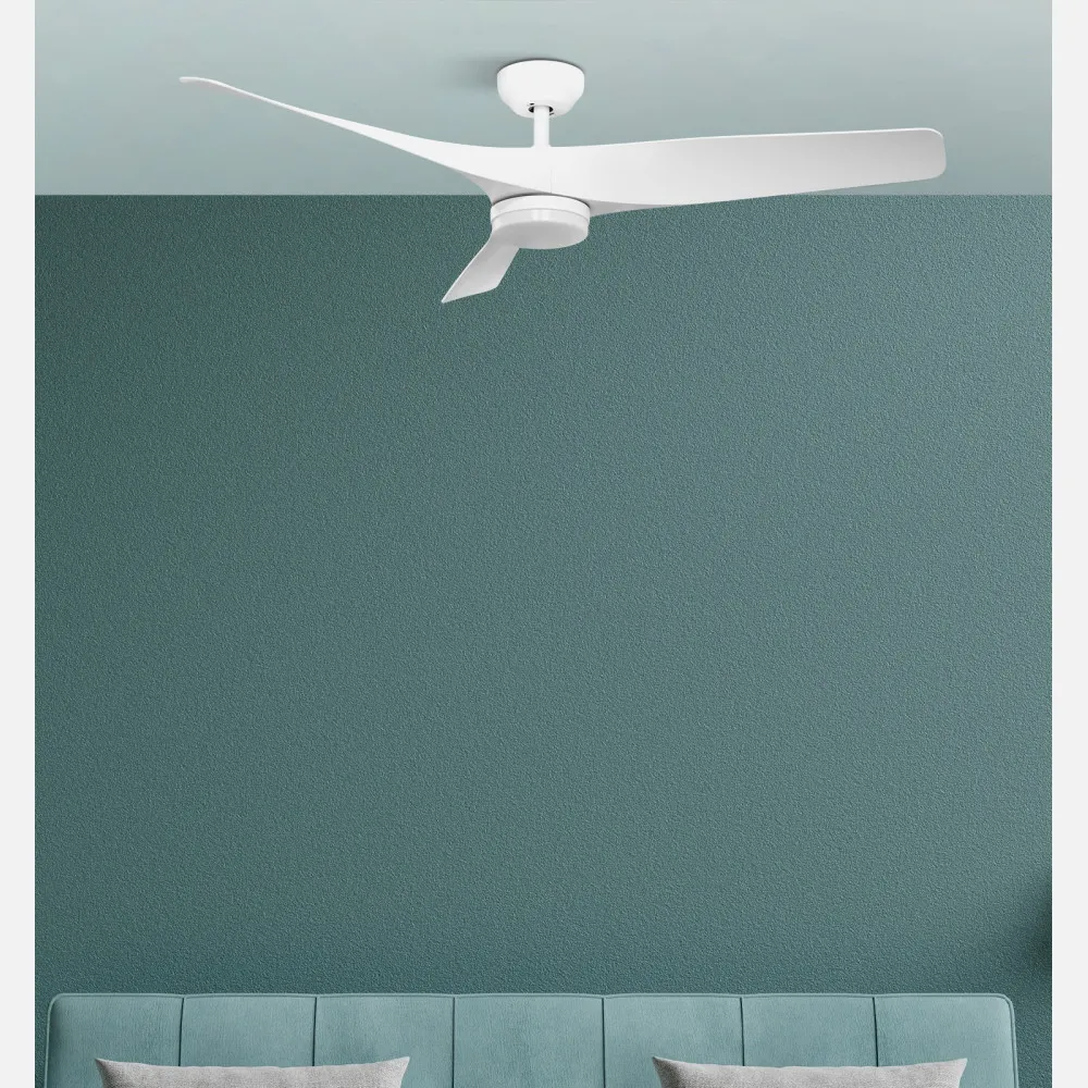 Ventilador Dc Niger 22w Blanco 3aspas 132d 6vel. Regulable Intensidad 2180lm 3000k,4000k,6000k Remoto+temporizador+memoria