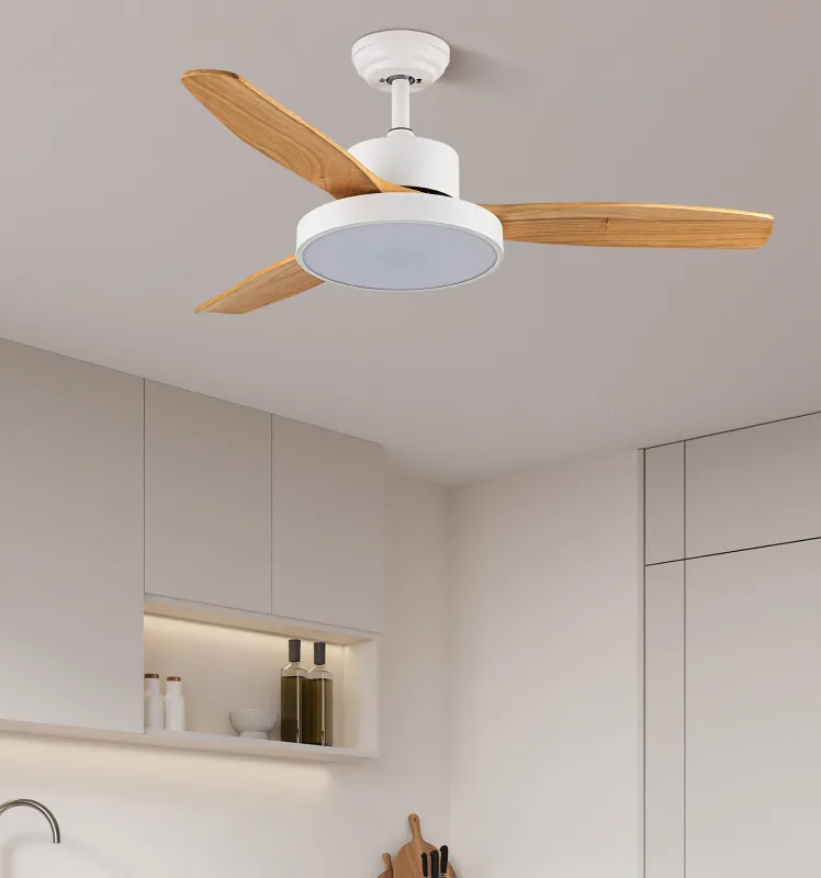 Ventilador Dc Kavala 48w Blanco 3aspas Haya 112d 6velocidades 4078lm 3000-4000-6000k Remoto+memoria+temporizador