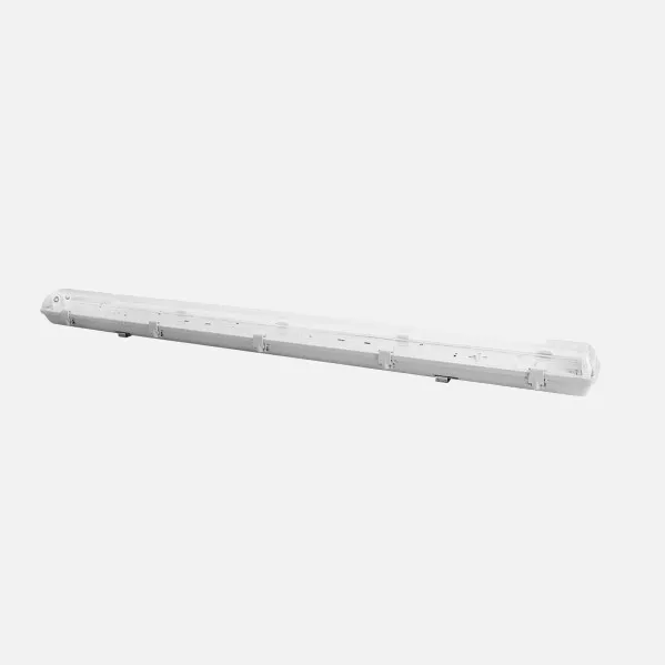 Pantalla Estanca Basik  Para Led 2xt8 150cm Ip65  Gris C/reflector Blanco 9,5x156x12,8cm