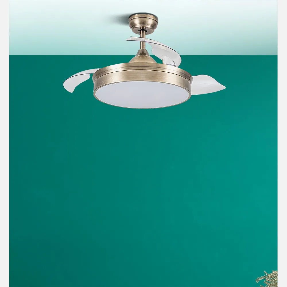 Ventilador Dc Cala Niquel 48w 4800lm 3asp.desp 91d 6 Velocidades 3000-4000-6000k Remoto+temporiza+memoria