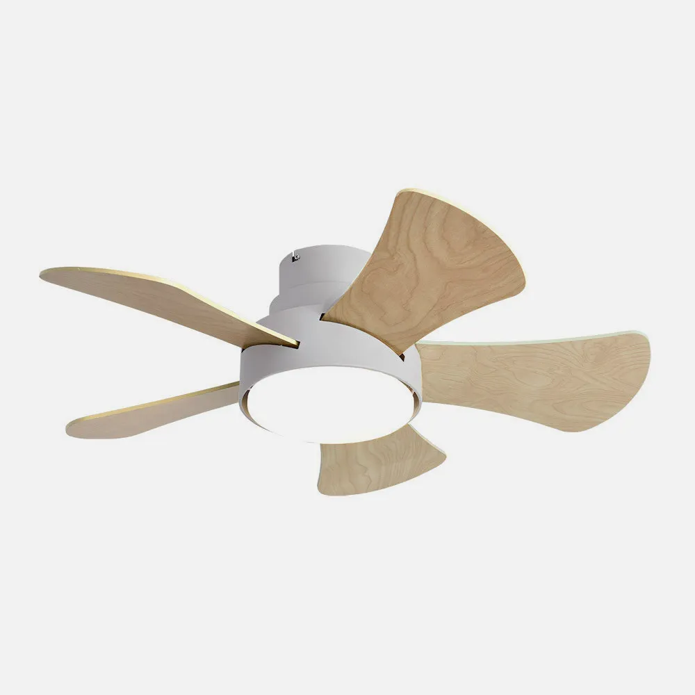 Ventilador 25w Dc Blanco Gregario 5 Aspas Rev.  Blanca/haya 6 Vel. 3000-4000-6000k 82D Remoto,memoria y Temporizador