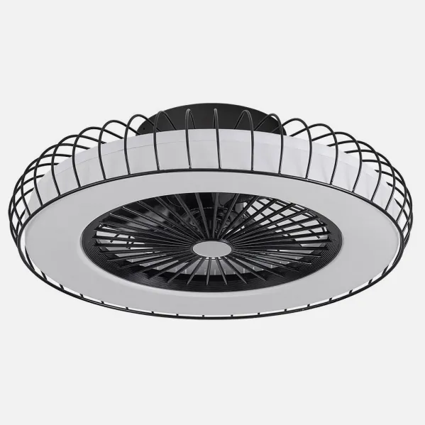Ventilador 72w Dc Albonez Negro 5 Aspas Transp. 18x53x53cm 6 Vel. 3 Colores C/remoto, Memoria, Temp. Y Reg.Intensidad 6120lm