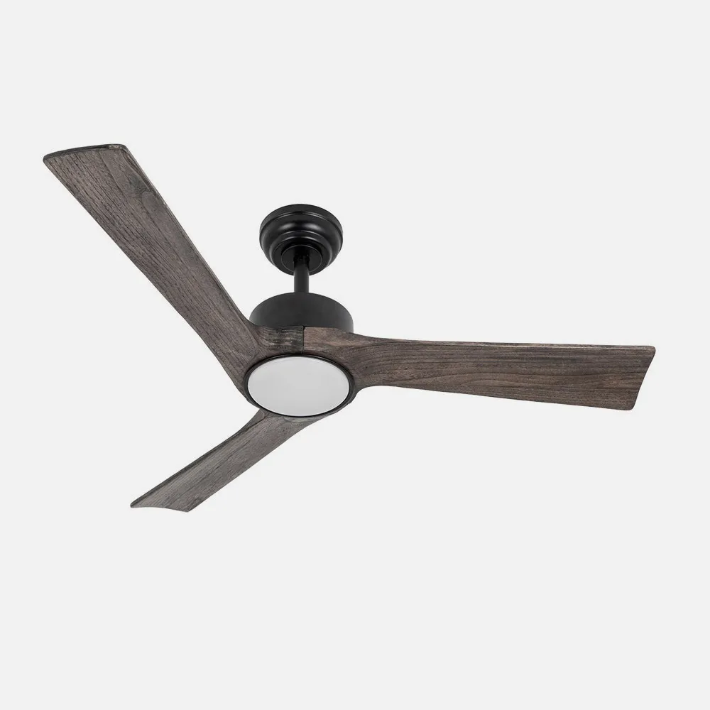 Ventilador Dc Orinoco 24w Negro 3aspas Roble 107d 2424lm 3000k,4000k,6500k Remoto+regulador Intensidad+temperatura+memoria