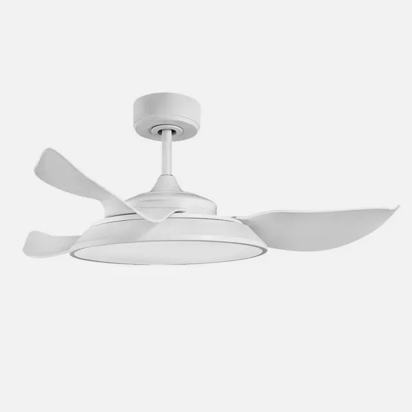 Ventilador Dc Sierra 40w Blanco 3 Aspas 107d 4400lm 6vel 3000-4000-6500k Remoto,memoria,temporizador