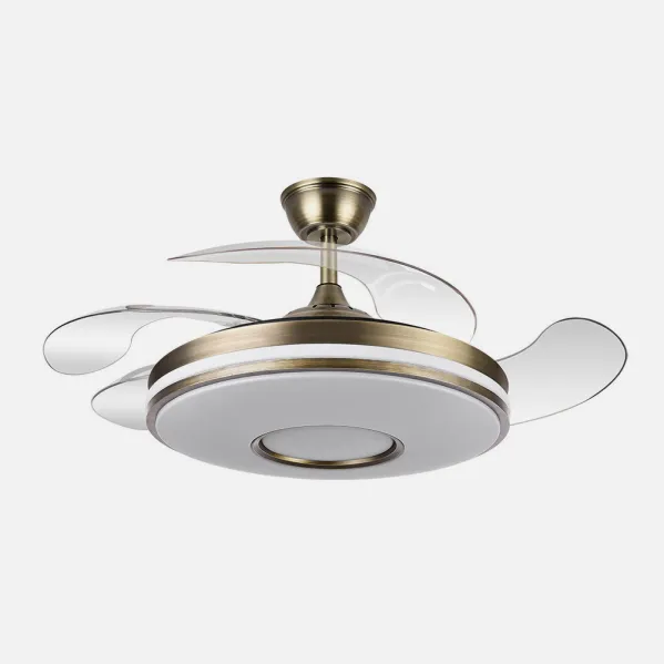 Fan Dani 59w 6980lm Leather 4 Pull-out Blades 106d 3000-4200-6500k Remote, Dimmer, Memory And Timer 24