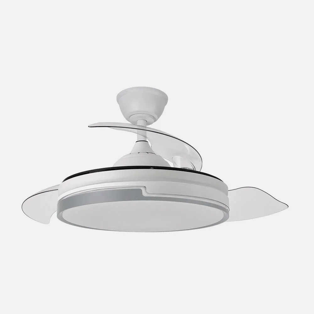 Ventilador Dc Papiro 59w Blan/gris 3asp.107d 6980l 3000-4000-6000k Remot+mem+tempo