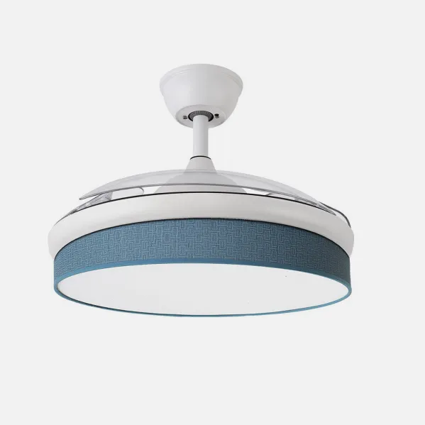 Ventilador Dc Moda 72w Blanco/azul 108d 3aspas 7200lm 3000k,4000k,6000k Remoto+memoria+temporizador